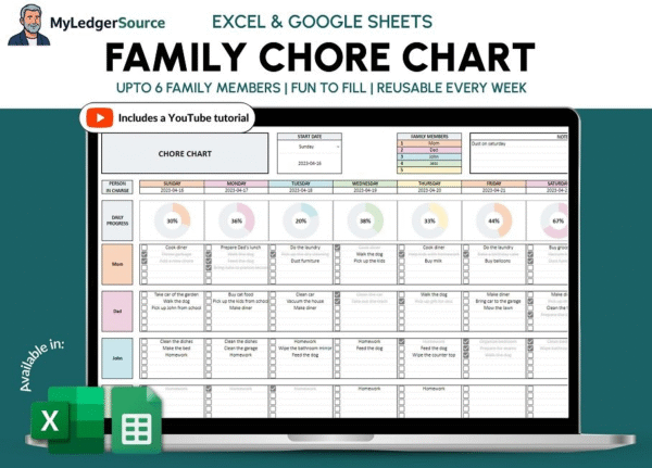 Family chore chart
