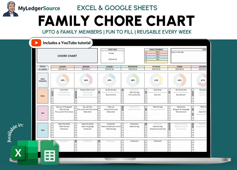 Family chore chart