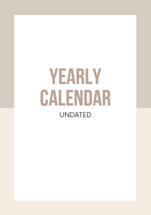 Yearly Calendar Planner
